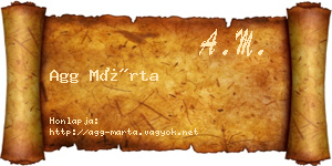 Agg Márta névjegykártya